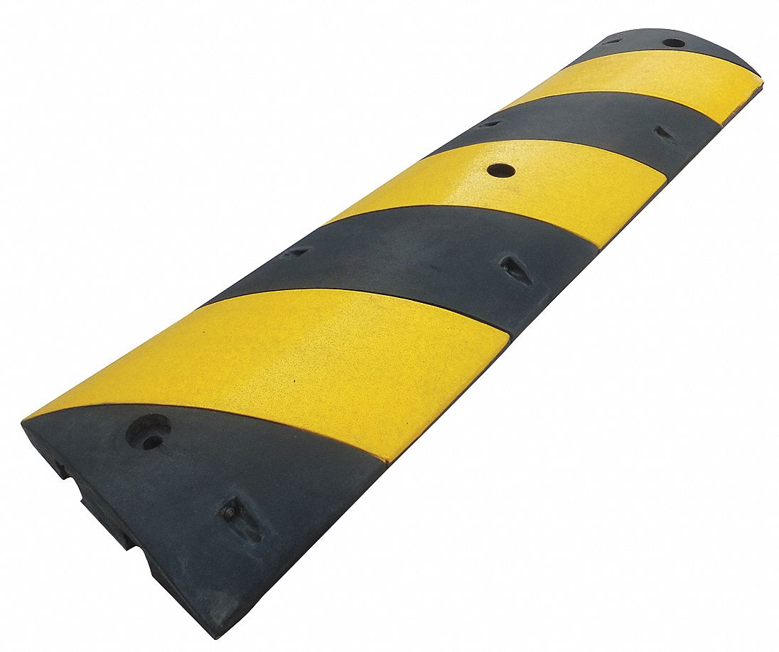 Rubber Black Yellow Speed Bump 29nh35 29nh35 Grainger