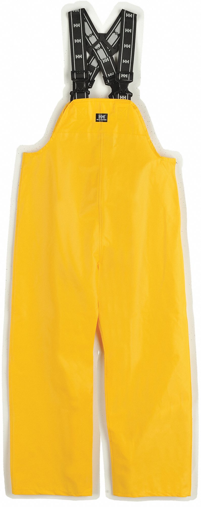 HELLY HANSEN Yellow, Rain Bib Overall, M, PVC, Men's, HighVisibility
