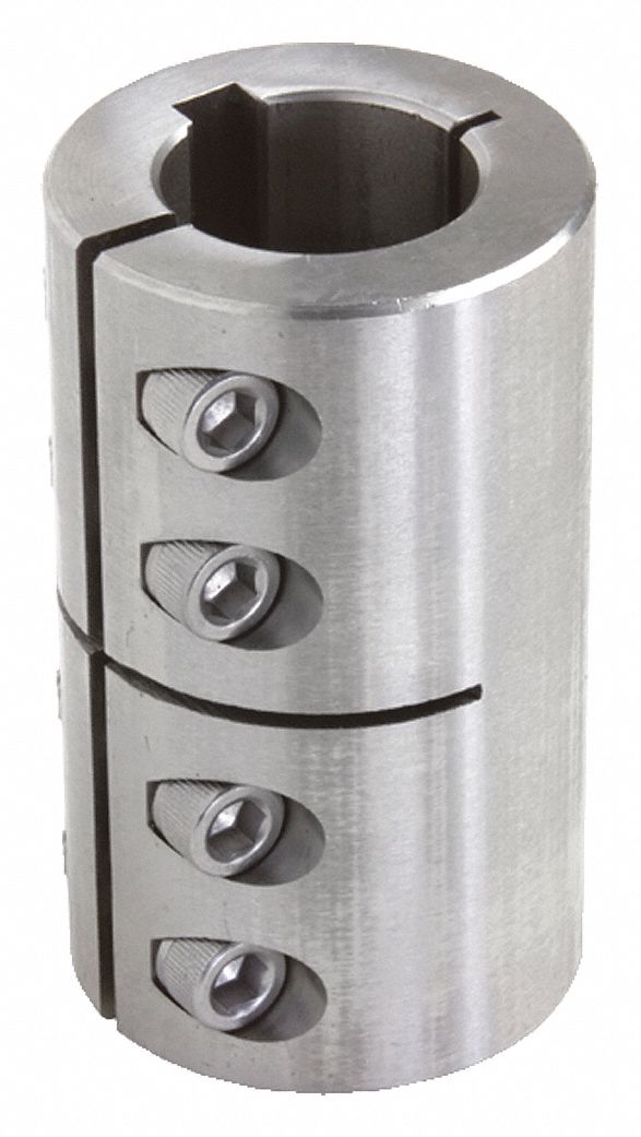 CLIMAX METAL PRODUCTS, Rigid Shaft Coupling, 1 Piece Clamp, Rigid Shaft