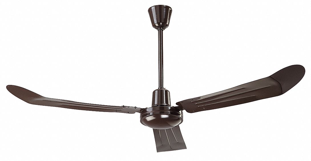Canarm CP56 56-inch Industrial Three-Blade Indoor Ceiling Fan White Steel Blades 