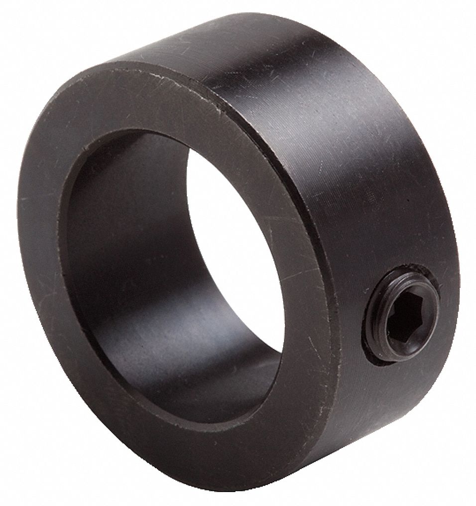 CLIMAX METAL PRODUCTS Black Oxide Steel Shaft Collar, Set Screw Collar ...