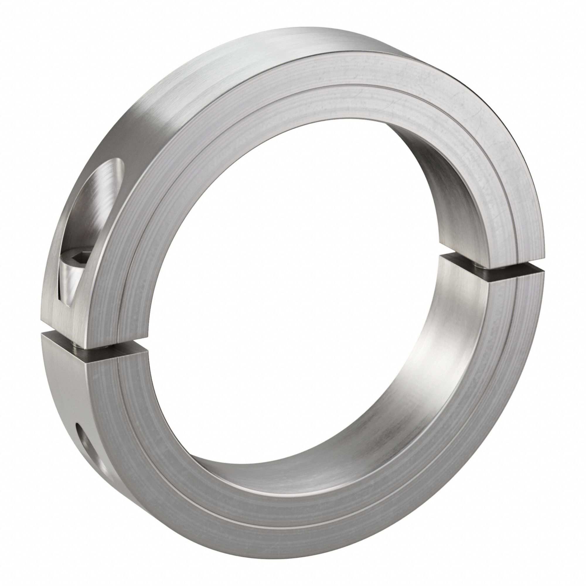 Shaft Collar: 2-Piece, Inch, Round, Clamp On, 3 1/2 in Bore Dia, 303