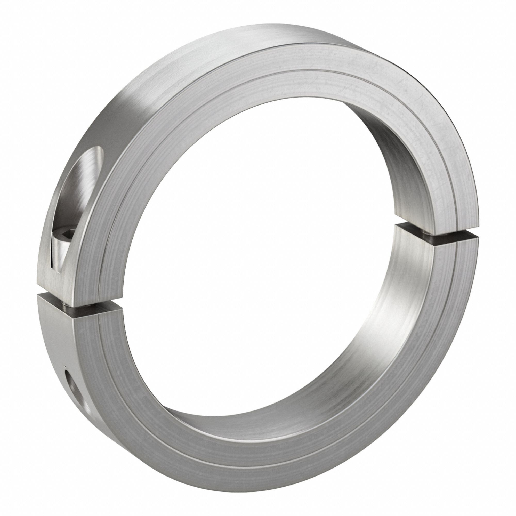 Shaft Collar: 2-Piece, Inch, Round, Clamp On, 4 in Bore Dia, 7/8 in Collar Wd