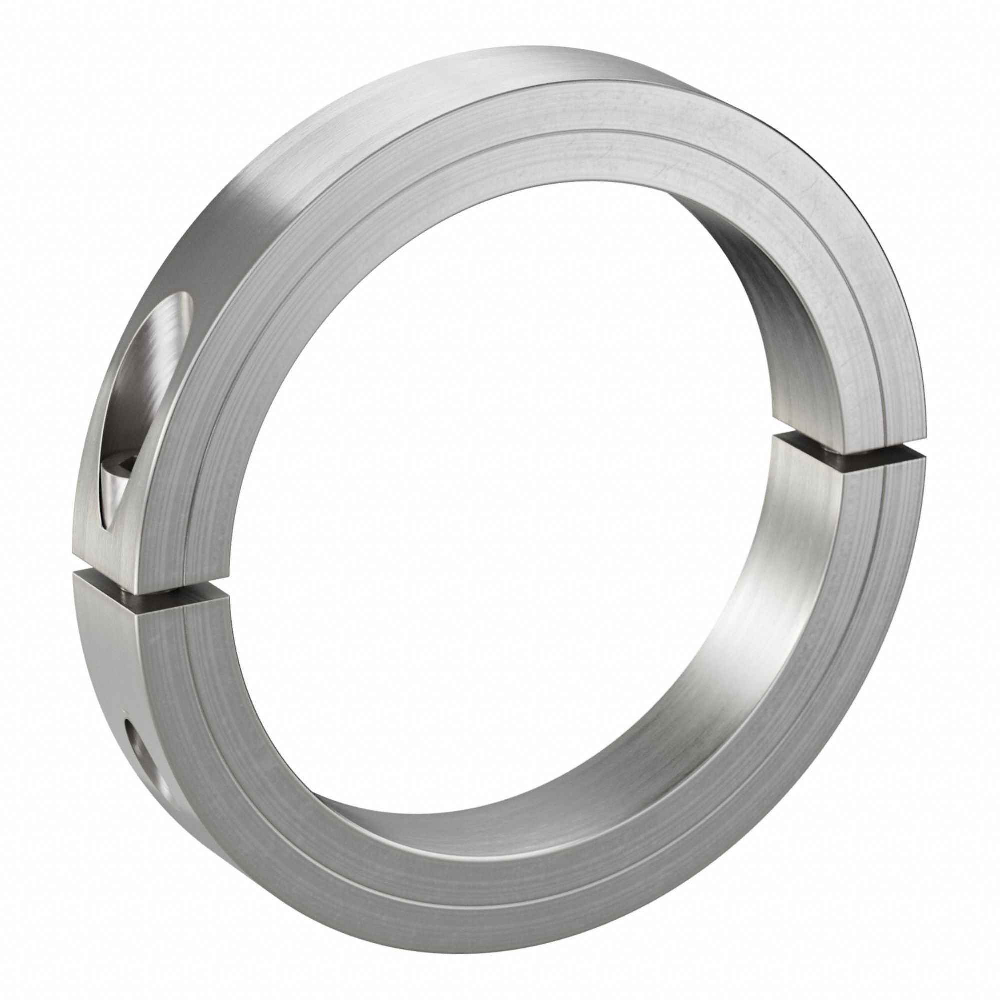 Shaft Collar: 2-Piece, Inch, Round, Clamp On, 4 7/16 in Bore Dia, 303