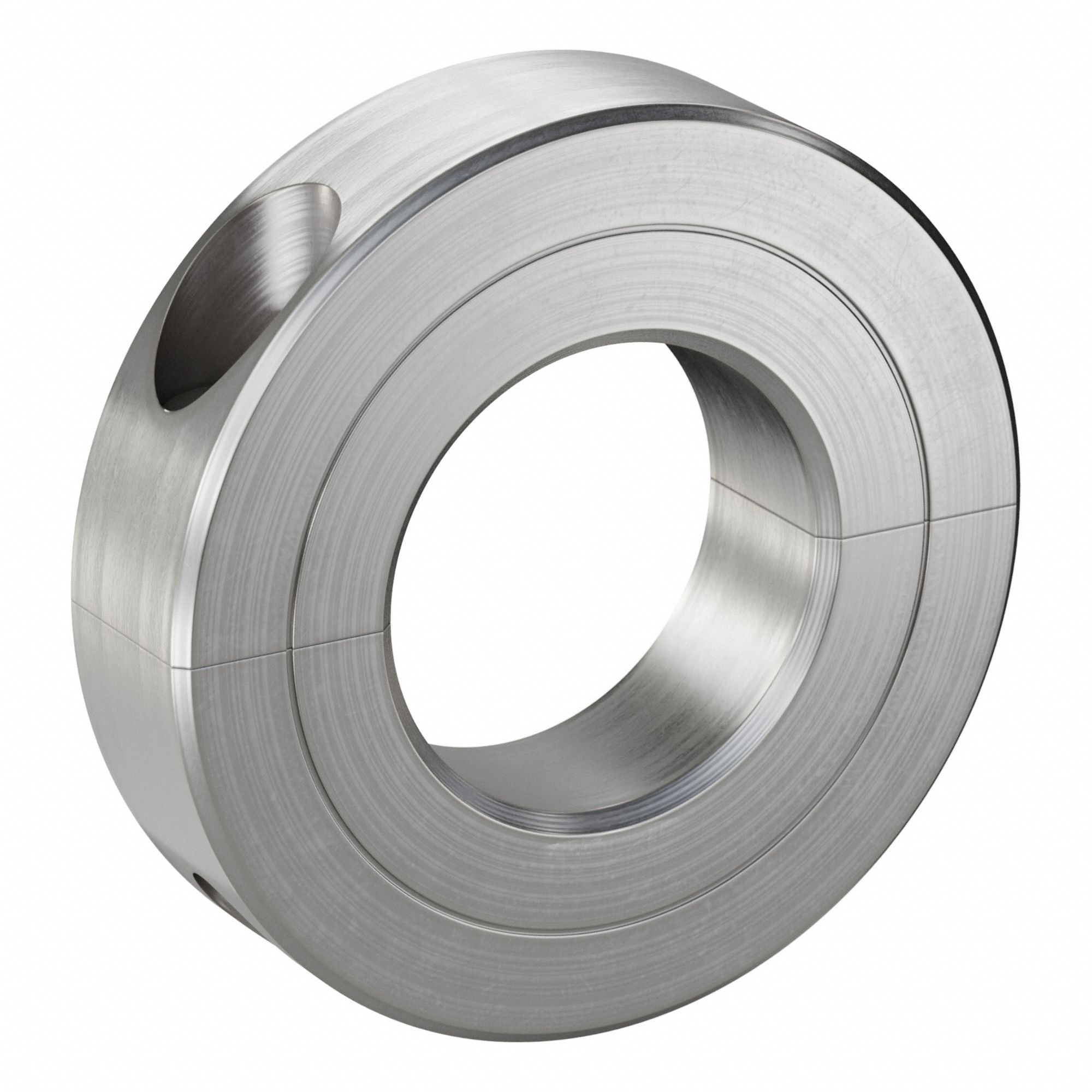 Shaft Collar: 2-Piece, Inch, Round, Clamp On, 1 in Bore Dia, 1/2 in Collar Wd