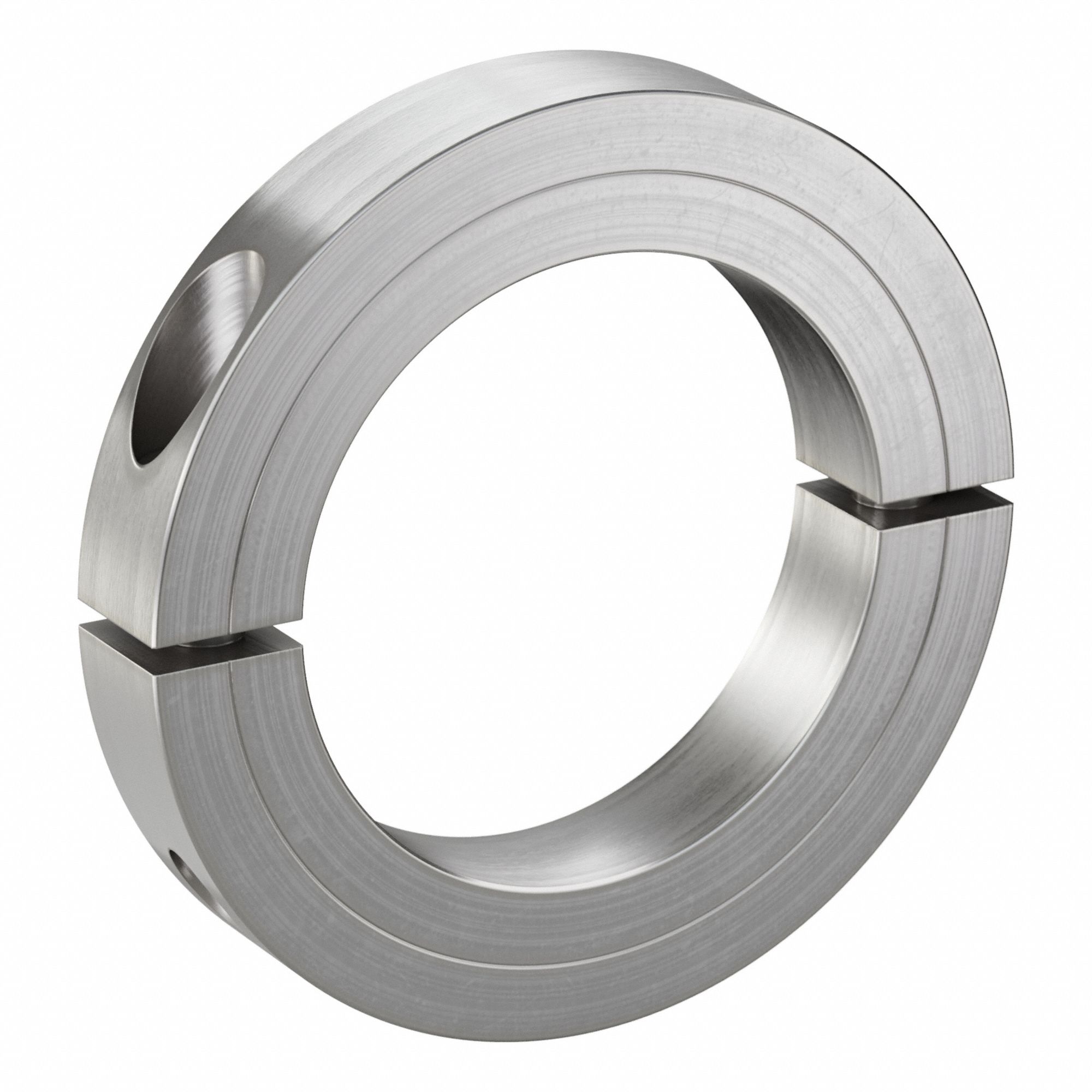 Shaft Collar: 2-Piece, Inch, Round, Clamp On, 3 in Bore Dia, 3/4 in Collar Wd