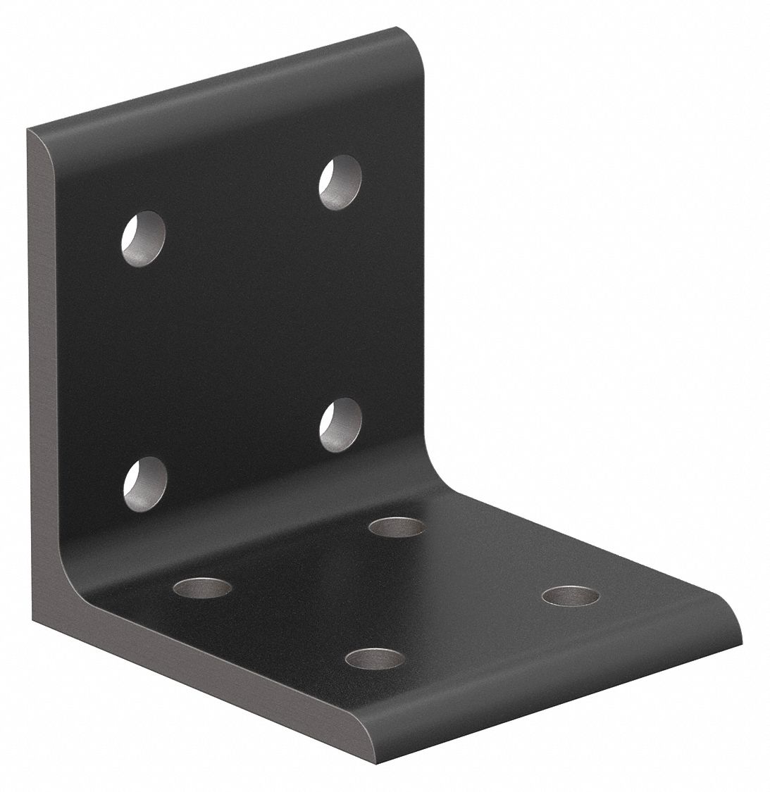 Inside Corner Bracket: Inside-Corner Bracket, 15 Series, 3 in x 2 13/16 in x 3 in, 8 Holes, Black