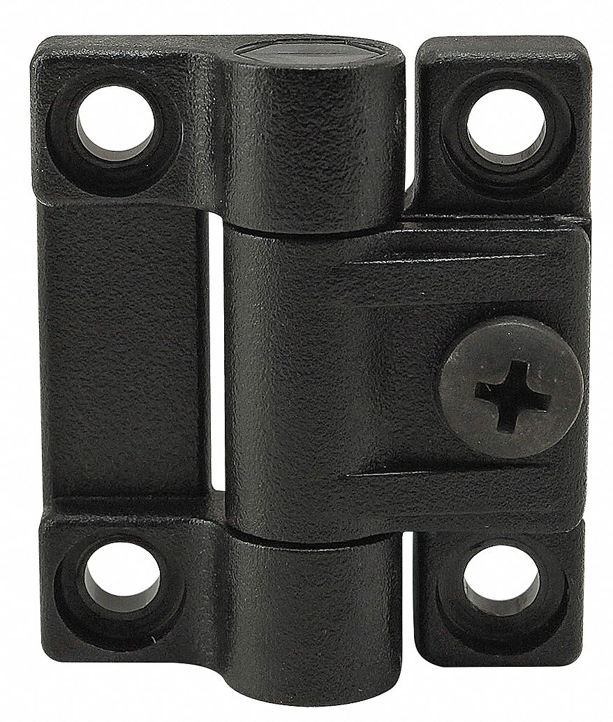 80/20 Adjustable Tension Panel Hinge Plastic, 2 Holes per Leaf, Black