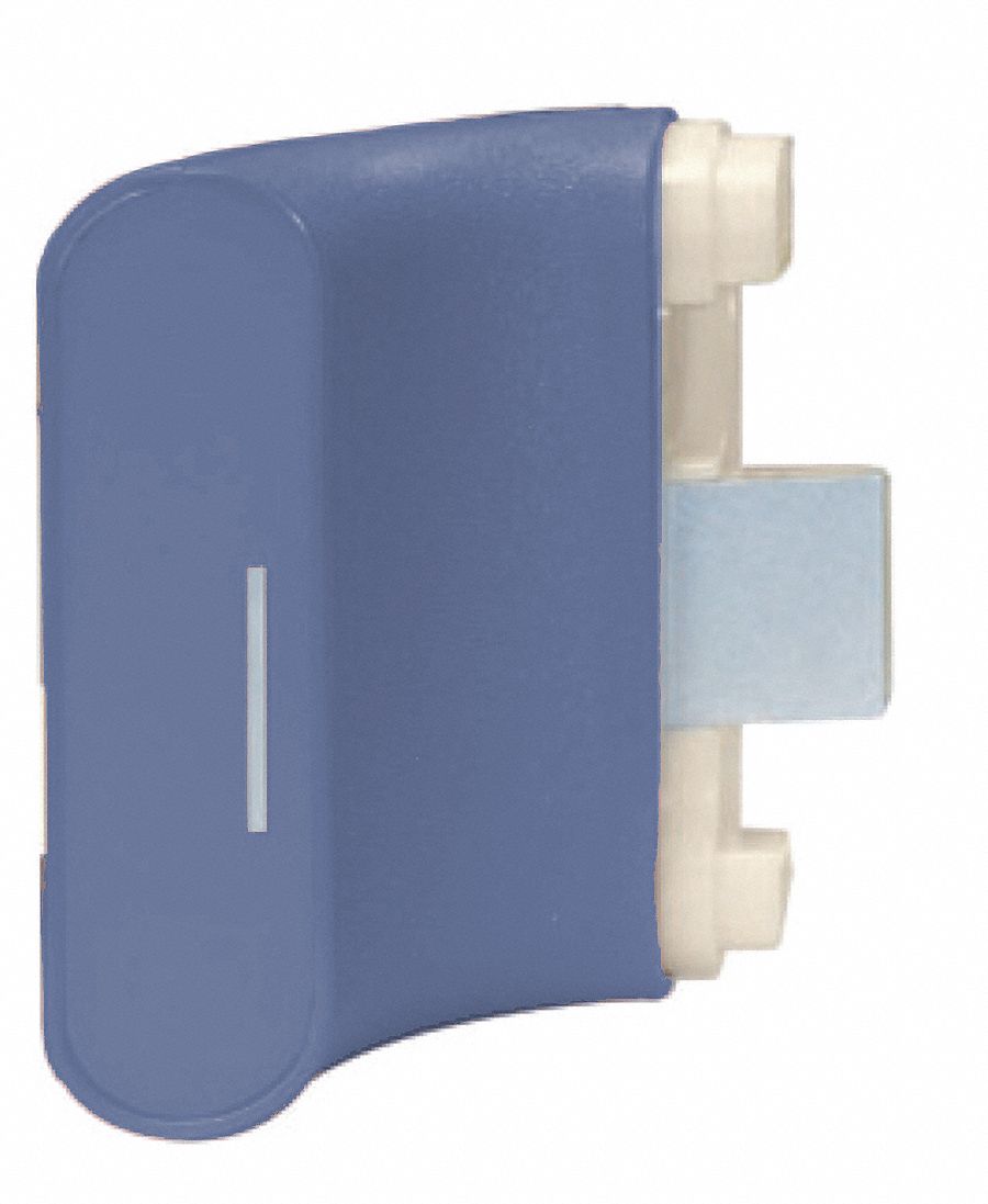 Handrail Return: PVC, Windsor Blue, Ligature Resistant, BR-530, 3 1/8 in Overall Lg