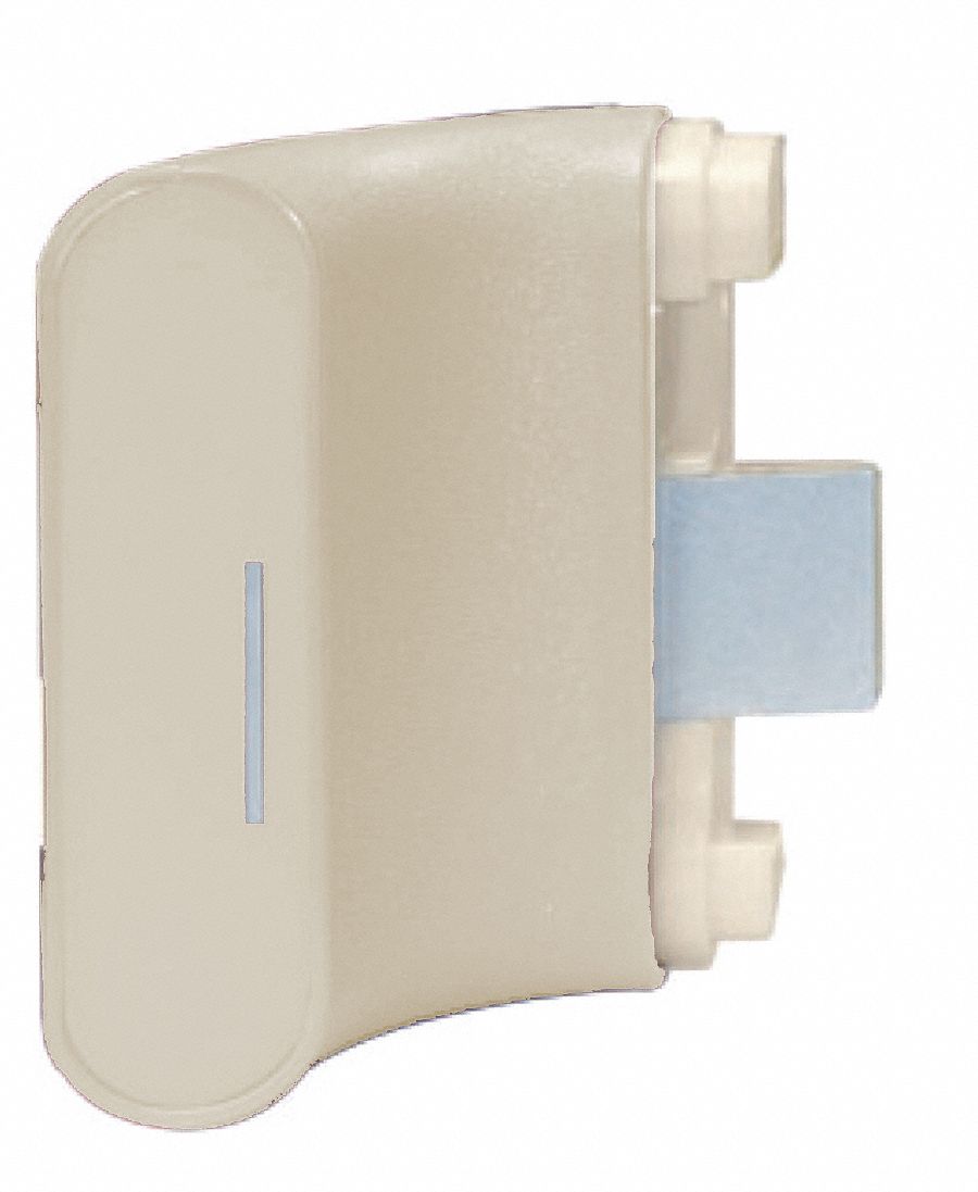 Handrail Return: PVC, Eggshell, Ligature Resistant, BR-530, 3 1/8 in Overall Lg