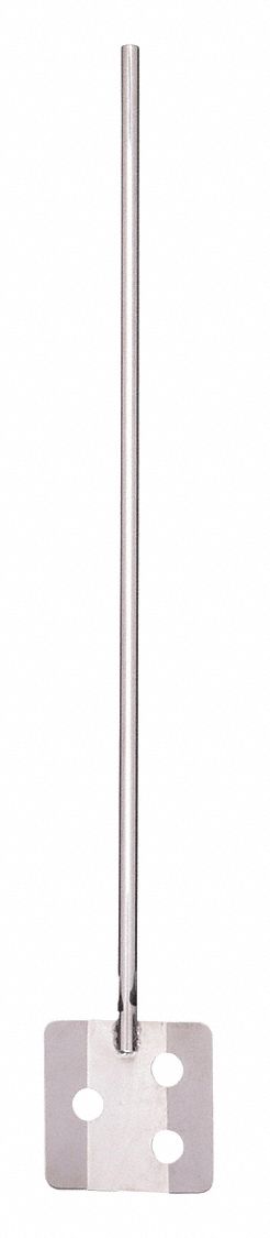 Stirrer: Stirrer, 22CZ41, Stainless Steel, 3/8 in Shaft Dia, 15 3/4 in Shaft Lg