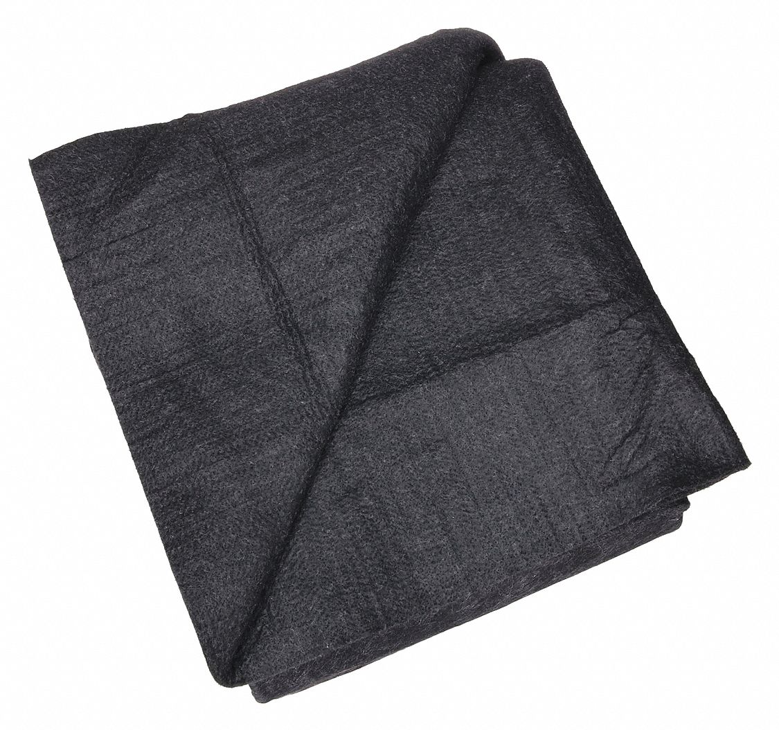 WELDING BLANKET, CARBON FIBER, 6 FT W, 6 FT L, BLACK, 16 OZ/SQ YD MATERIAL