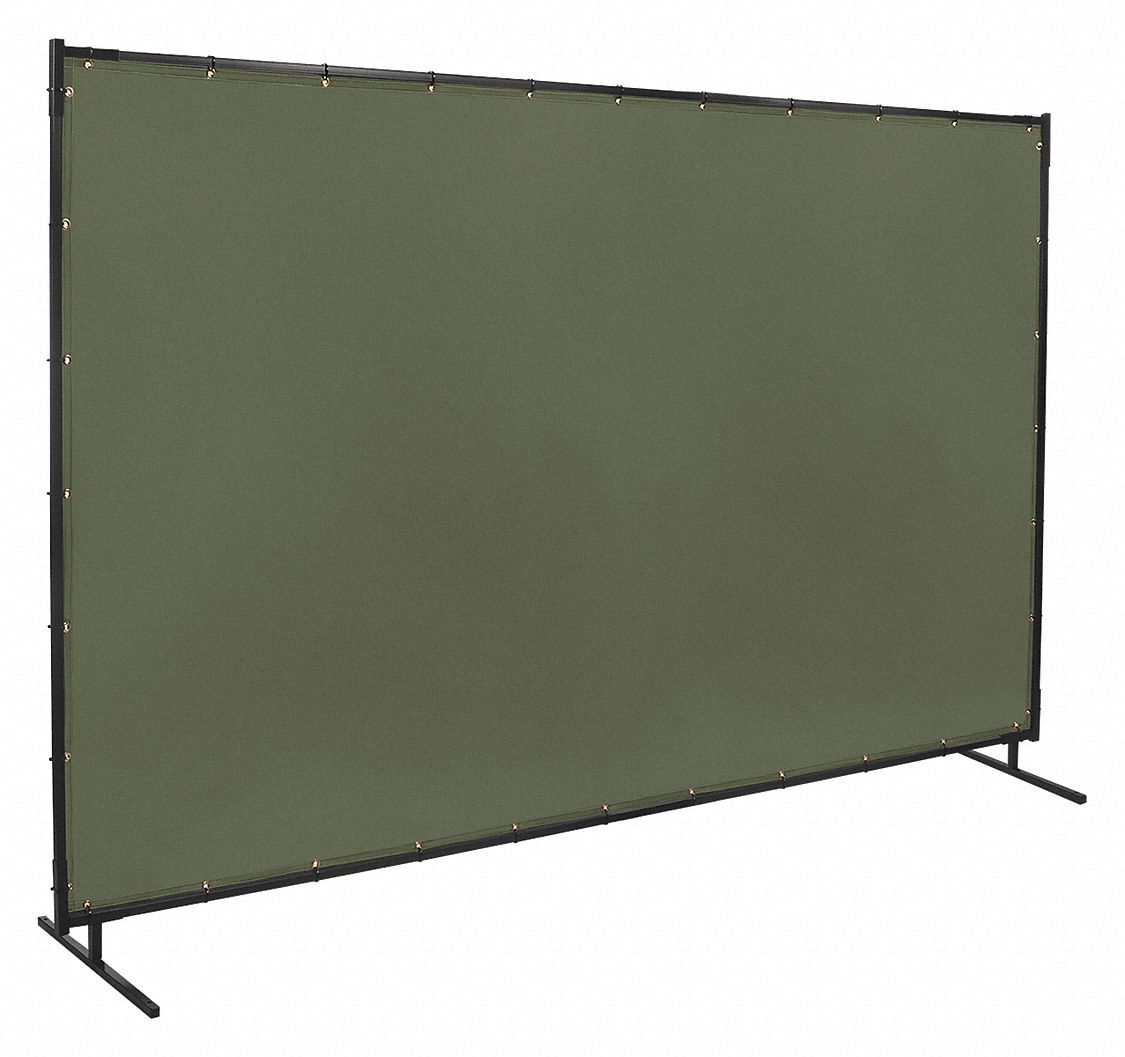 Welding Screen, 6 ft H, 10 ft W, Green