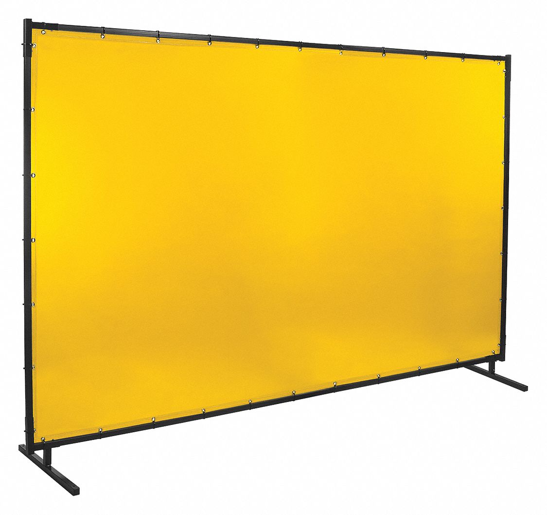 Welding Screen, 6 ft H, 10 ft W, Yellow