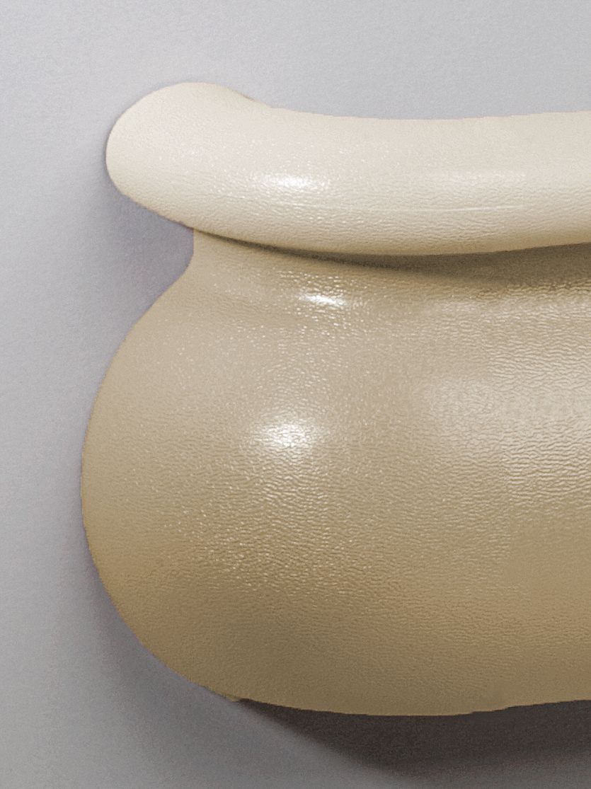 Handrail Return,  Left,  Ivory,  Vinyl