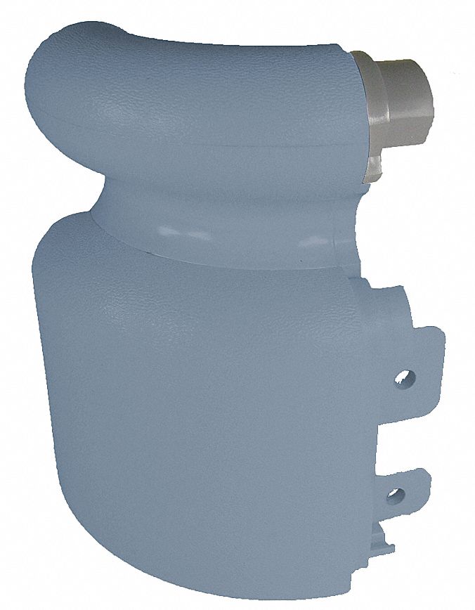 Handrail Return: PVC, Windsor Blue, Not Ligature Resistant, BR-400, 3 1/8 in Overall Lg