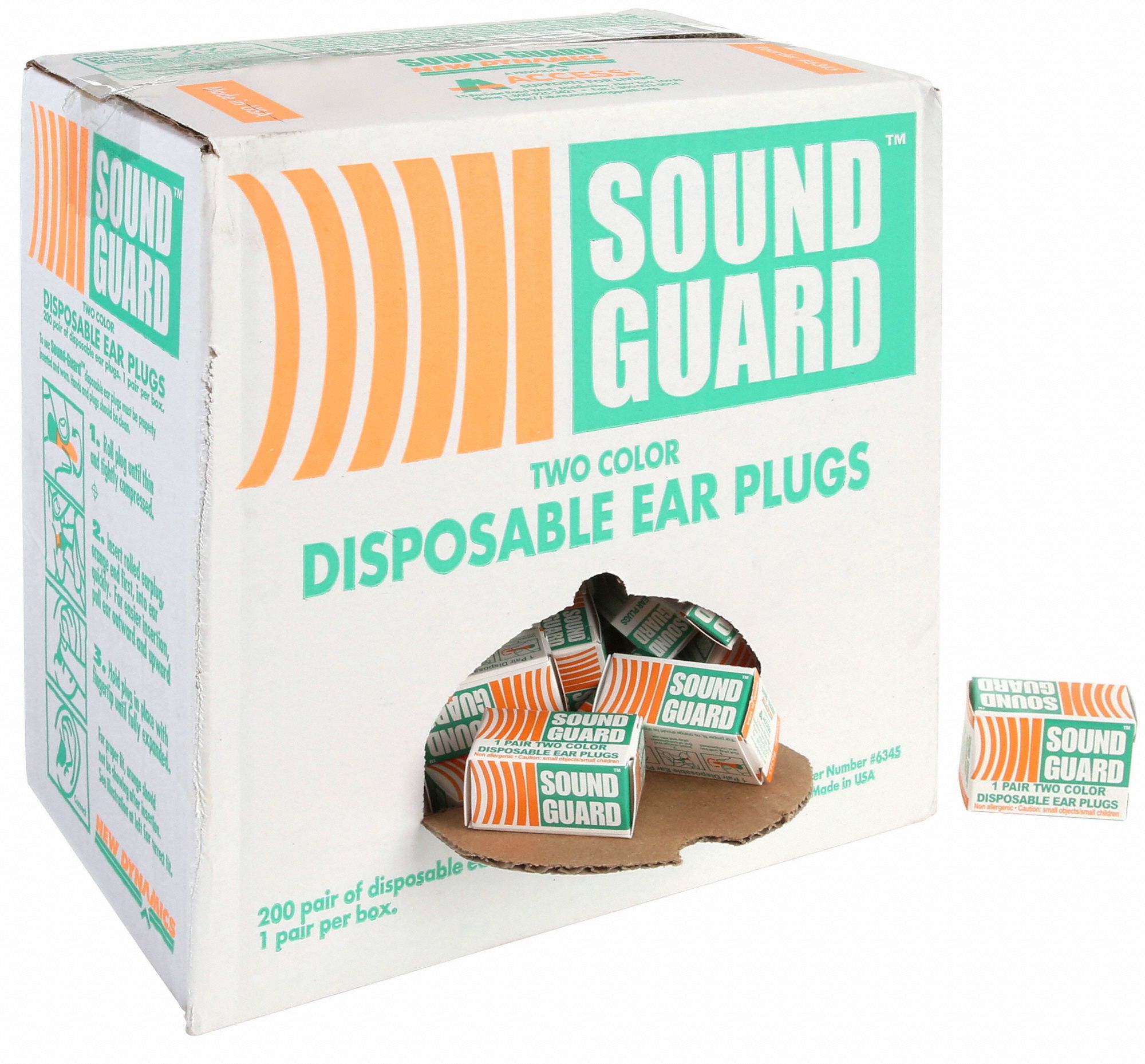 ABILITY ONE Ear Plugs Cylinder, 29 dB NRR, Gen Purpose, Uncorded