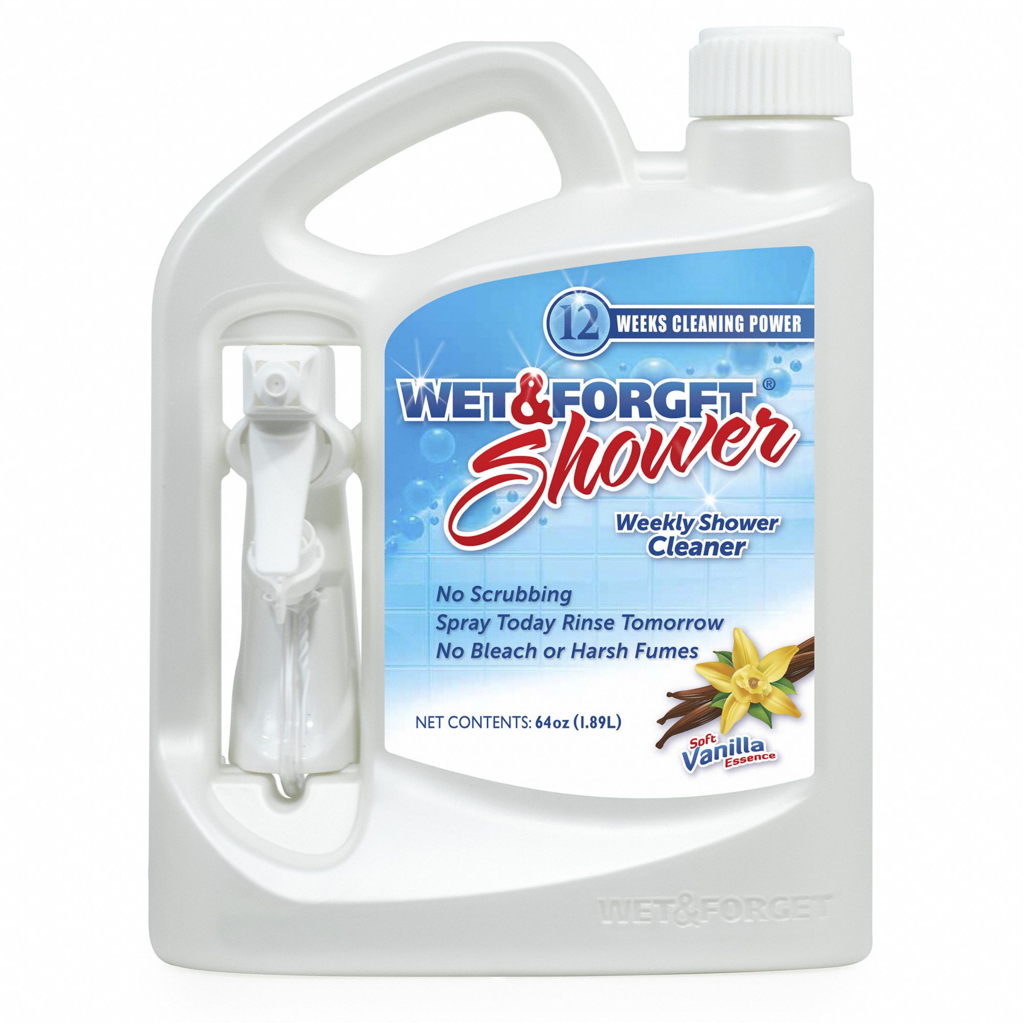 Shower Cleaner: Trigger Spray Bottle, 64 oz Container Size, Ready to Use, Liquid