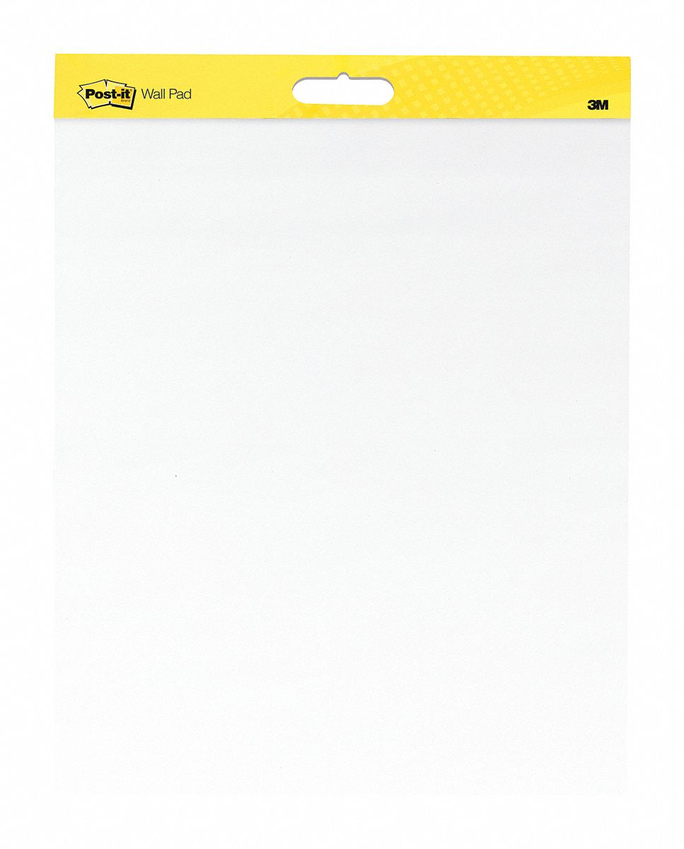 POSTIT, Plain, 20 in x 23 in Sheet Size, Easel Pad 29PK89566 Grainger