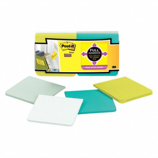 POSTIT Full Adhesive Super Sticky Notes, 3 in x 3 in, PK 12 29PL32
