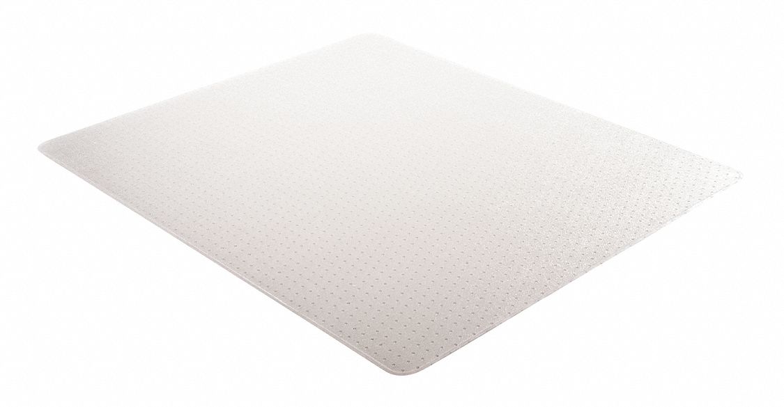 Grainger Approved Rectangular Chair Mat Clear For Carpet With