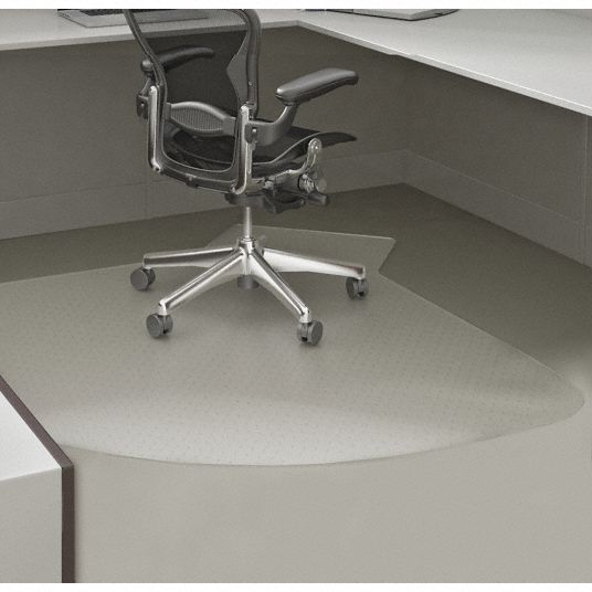 Corner desk floor online mat