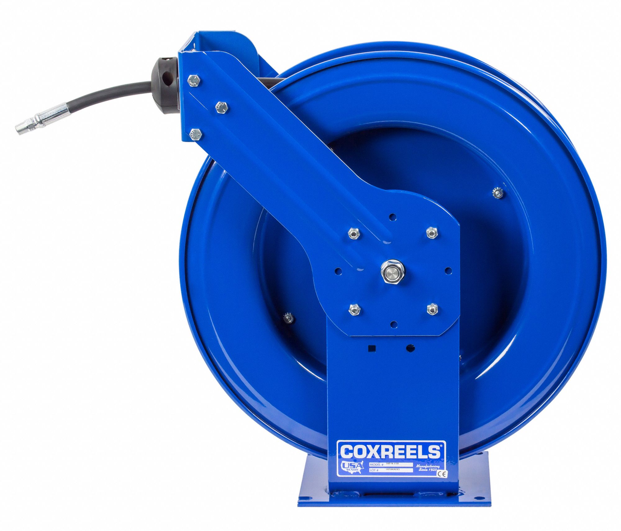 COXREELS Spring Return Hose Reel, Grease, 5,000 psi, Hose Capacity 50