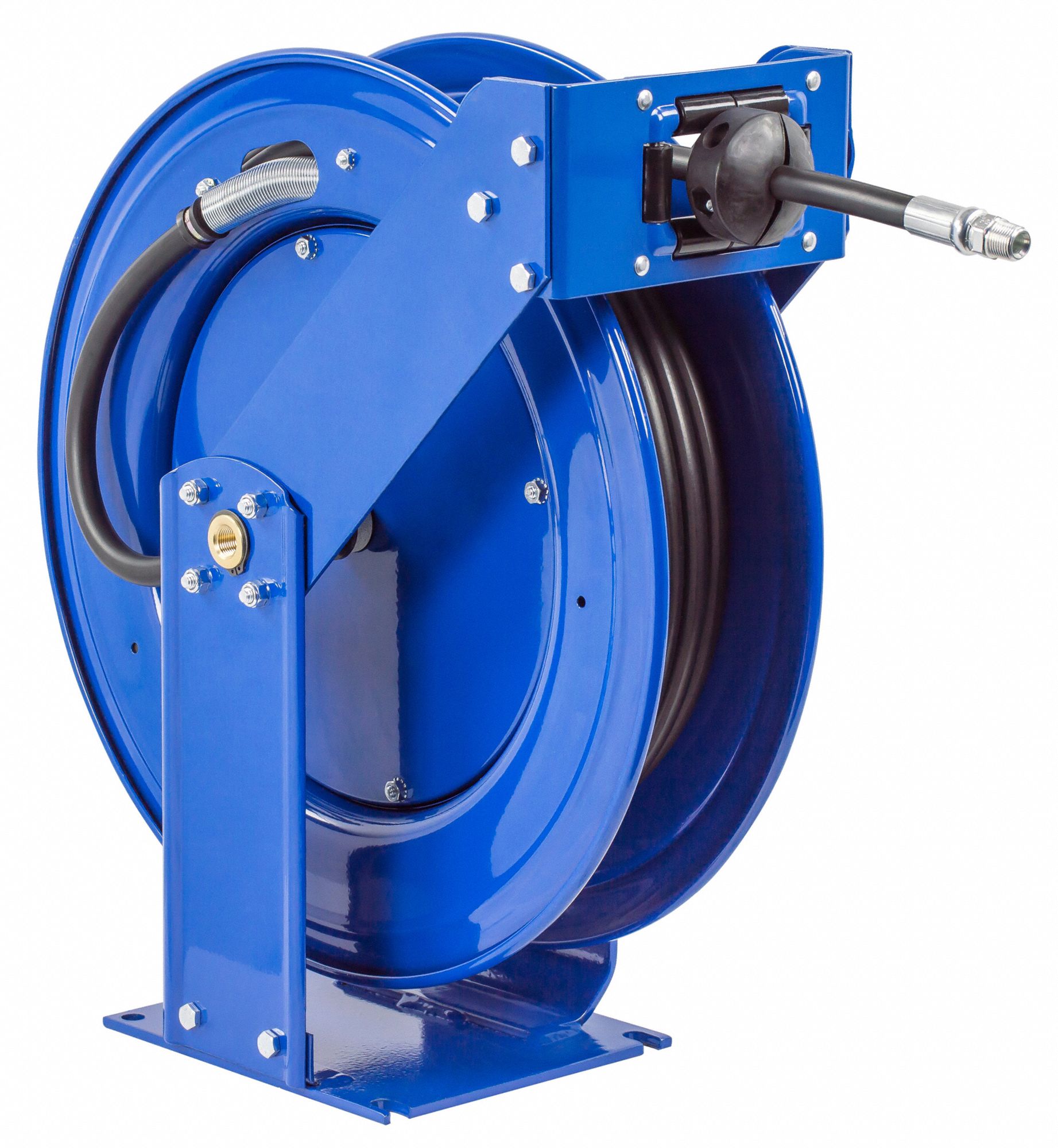 REELWORKS Spring Rewind Oil Hose Reel with  1/2 inch X 50 ft SAE 100R1 Hose 
