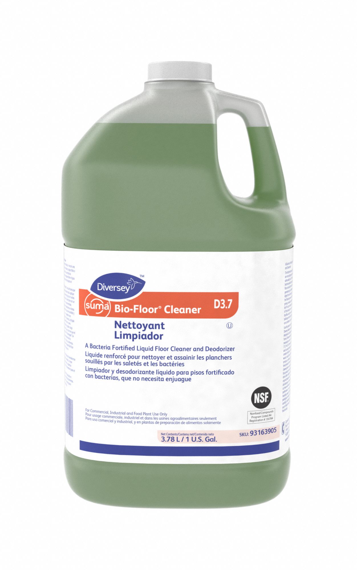 DIVERSEY, Jug, 1 gal Container Size, Floor Cleaner - 29RJ04|93163905 ...