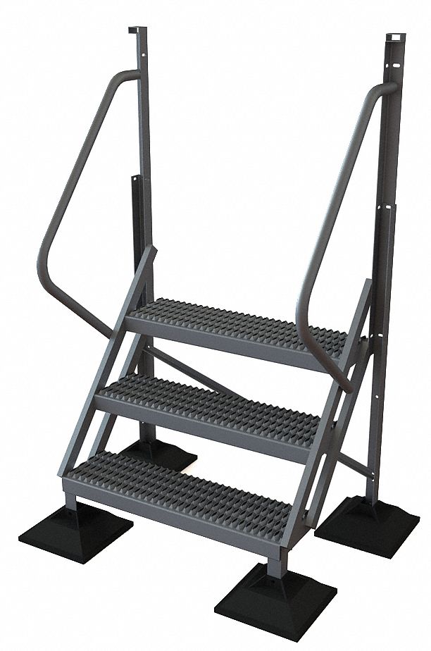 TRIARC Ladder, Climbing Angle 50 °, 500 lbLoad Cap., Serrated Tread