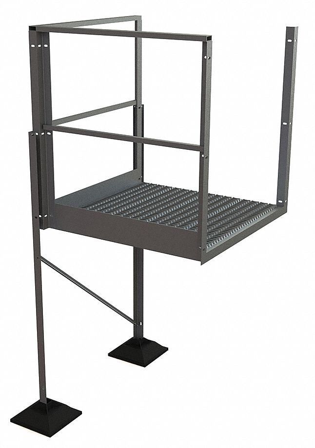 Turn Platform: 7.7 ft Overall Ht, 500 lb Load Capacity, Aluminum