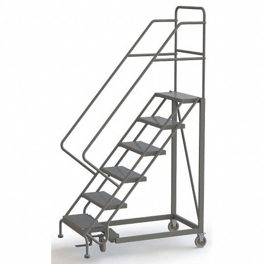 TRI-ARC Configurable Rolling Ladder: 60 in Platform Ht, 17 in Platform ...