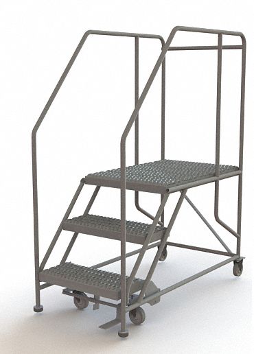Mobile Work Platform: 2.5 ft Platform Ht - Max, 24 in x 35 in, Steel, 800 lb Load Capacity