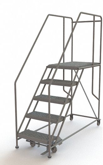 Mobile Work Platform: 4.2 ft Platform Ht - Max, 24 in x 35 in, Steel, 800 lb Load Capacity