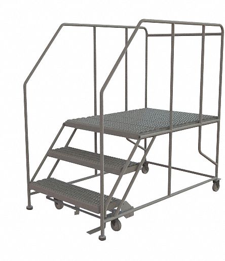Mobile Work Platform: 2.5 ft Platform Ht - Max, 36 in x 47 in, Steel, 800 lb Load Capacity