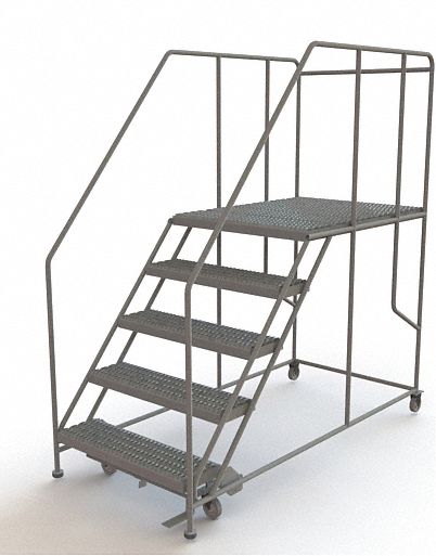 Mobile Work Platform: 4.2 ft Platform Ht - Max, 36 in x 47 in, Steel, 800 lb Load Capacity