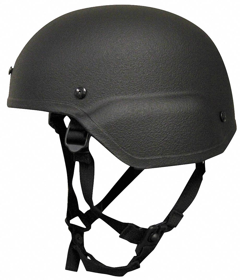 UNITED SHIELD, S Fits Hat Size, Black, Level IIIA Standard