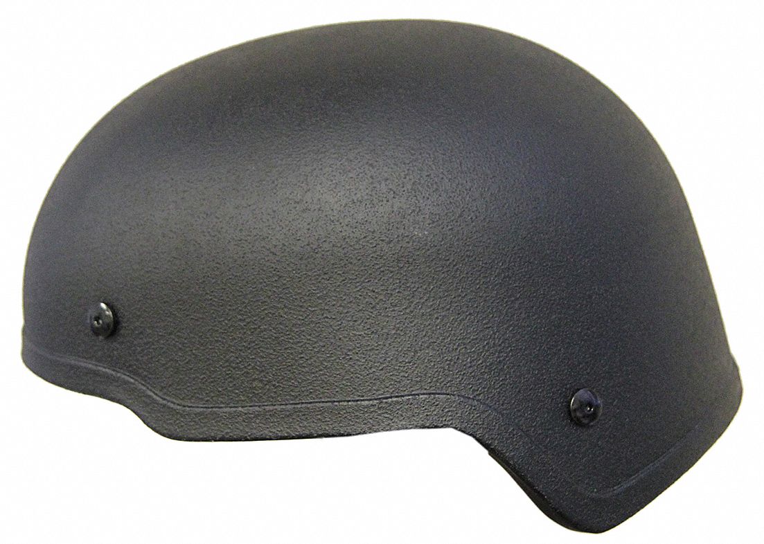 Level IIIA Low Profile Helmet: L Fits Hat Size, Suspension, Black, Aramid, Level IIIA