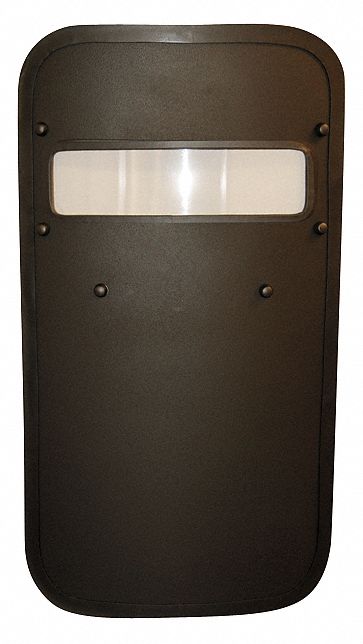 Ballistic Shield: NIJ IIIA, 34 in Ht, 20 in Wd, 12.8 lb Wt, Curved, Viewport, Aramid