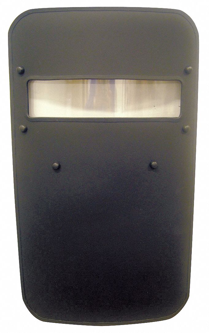 Ballistic Shield: NIJ IIIA, 36 in Ht, 24 in Wd, 16.5 lb Wt, Curved, Viewport, Aramid