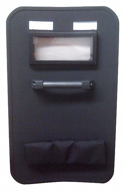 Ballistic Shield: NIJ IIIA, 33 in Ht, 19 1/2 in Wd, 10.1 lb Wt, Curved, Viewport