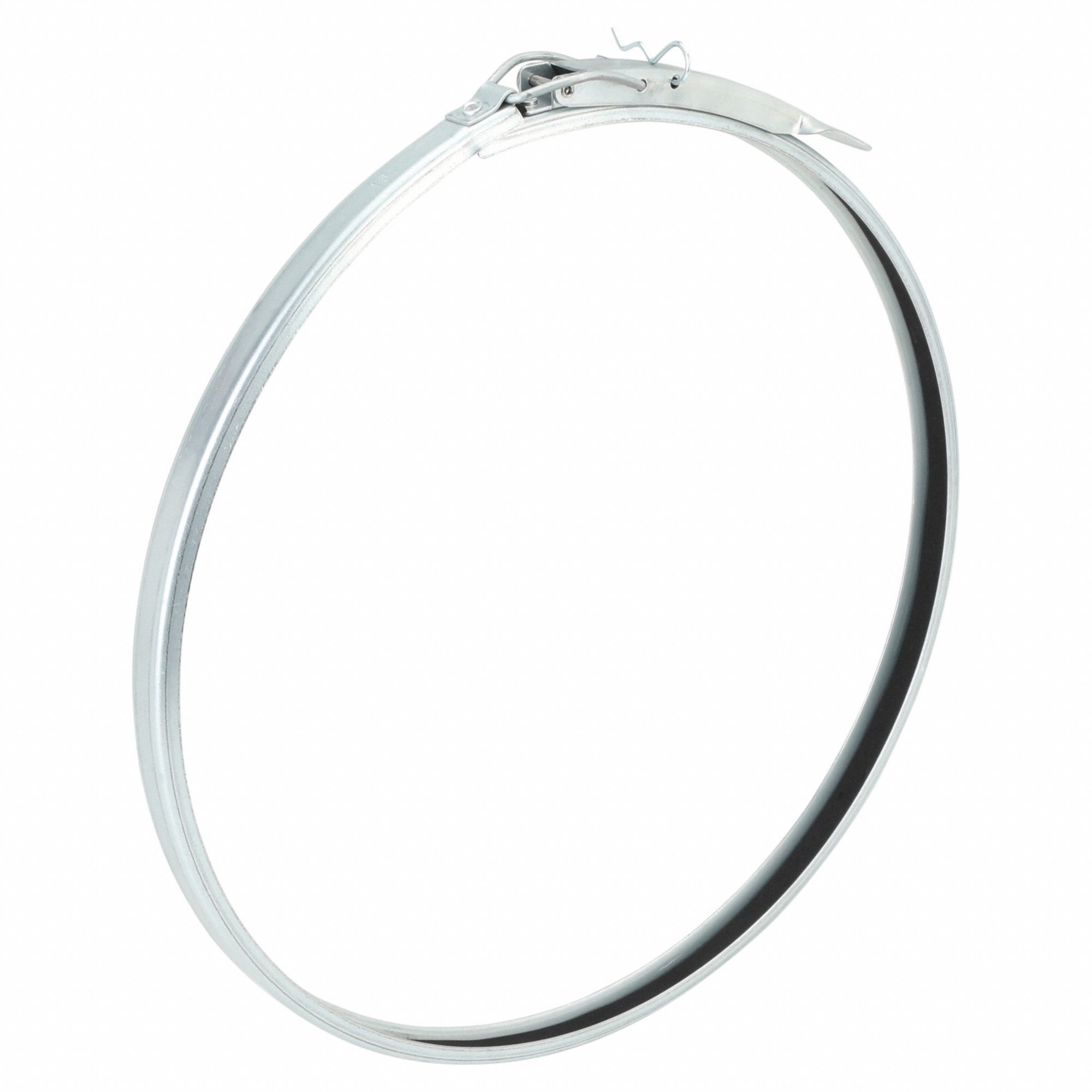 Duct Clamp: Steel, For 16 in Duct Dia, 16 in Overall Lg, 22 ga Material Thick, Galvanized Steel