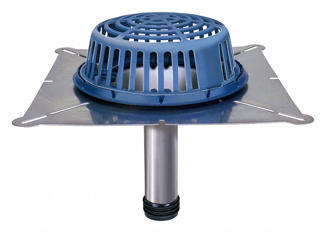 ZURN Cast Iron, Stainless Steel, Square, Roof Drain, Gasket, Pipe Dia