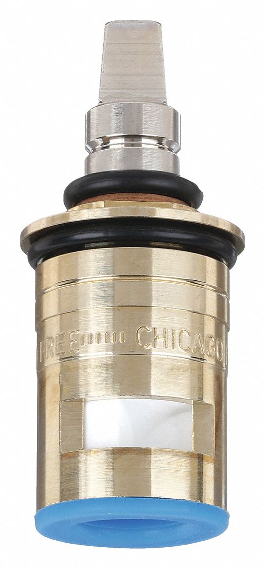 Cartridge: Use with Hot/Cold Water, Brass, Ceramic Disc, (12) Cartridges, 12 PK