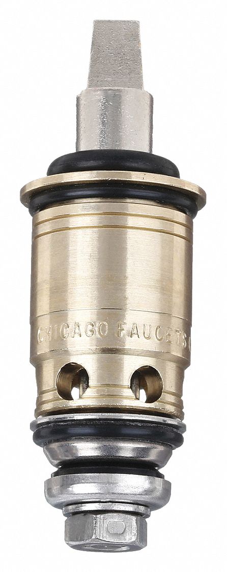 Cartridge: Use with Hot/Cold Water, Brass, Compression, (12) Cartridges, 12 PK