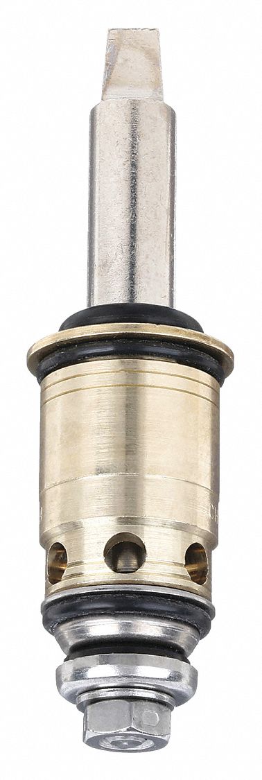 Cartridge: Use with Hot/Cold Water, Brass, Compression, (12) Cartridges, 12 PK