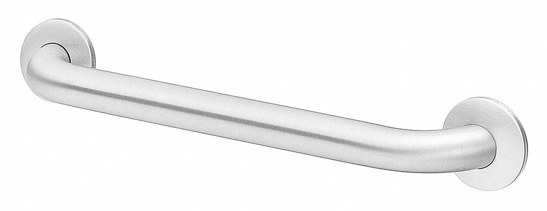 GRAB BAR: STRAIGHT, 42 IN L, 1½ IN DIA, STAINLESS STEEL, CONCEALED MOUNTING, SATIN