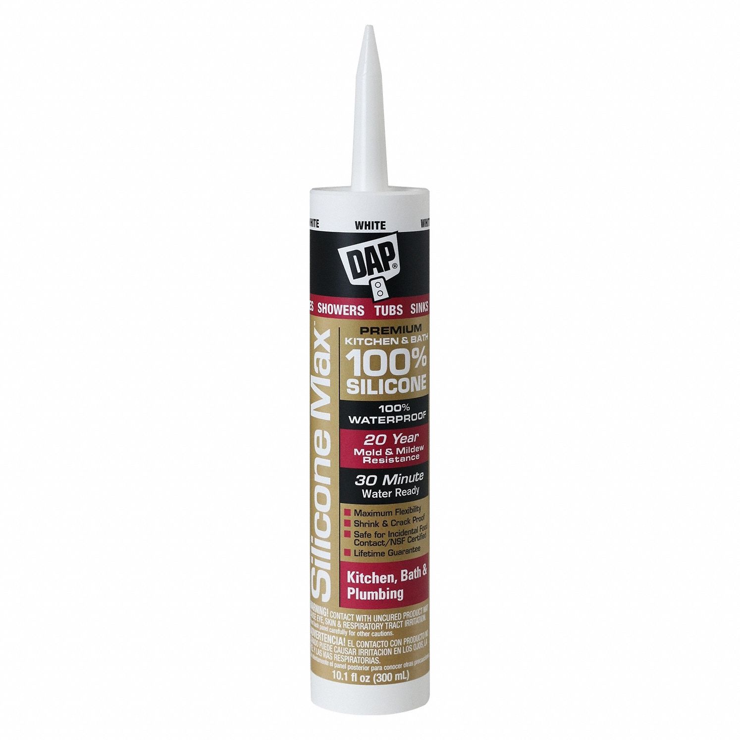 DAP, Kitchen, Bath & Plumbing, White, Silicone Sealant 29RV05