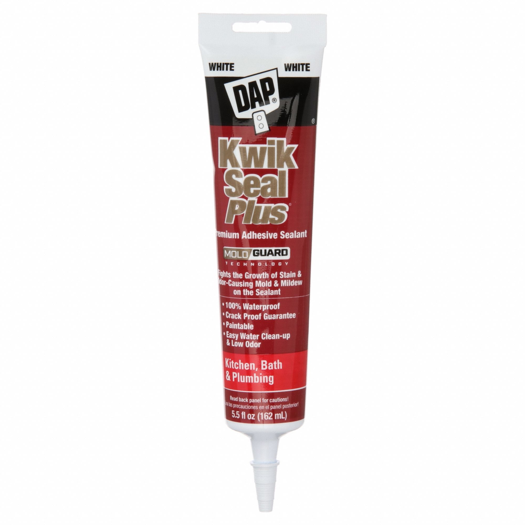 DAP, Kwik Seal Plus, White, Acrylic Latex Sealant 29RV0818526 Grainger