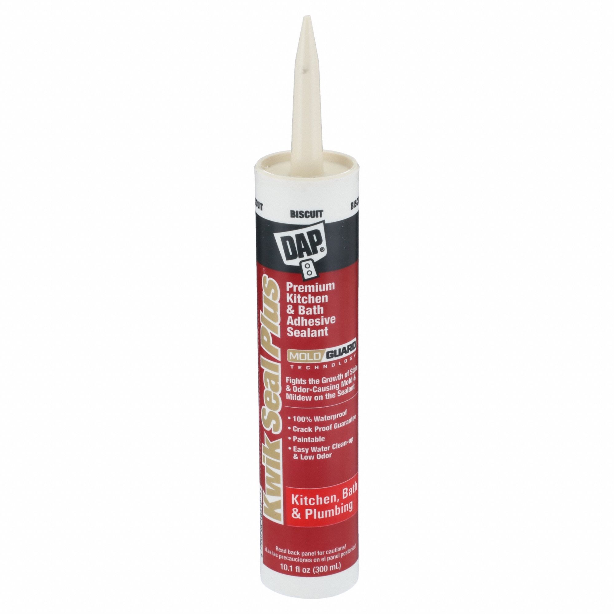 Acrylic Latex Sealant: Kwik Seal Plus, Brown, 10 oz Container Size, Cartridge